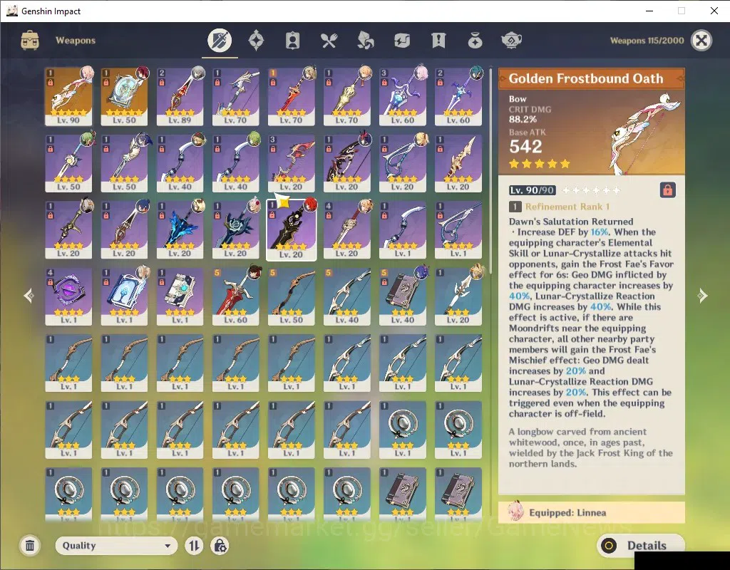 Genshin Impact Accounts ASIA|AR 55|1 Limited + 3 (*5Standart)|[Linnea+Sign image 4