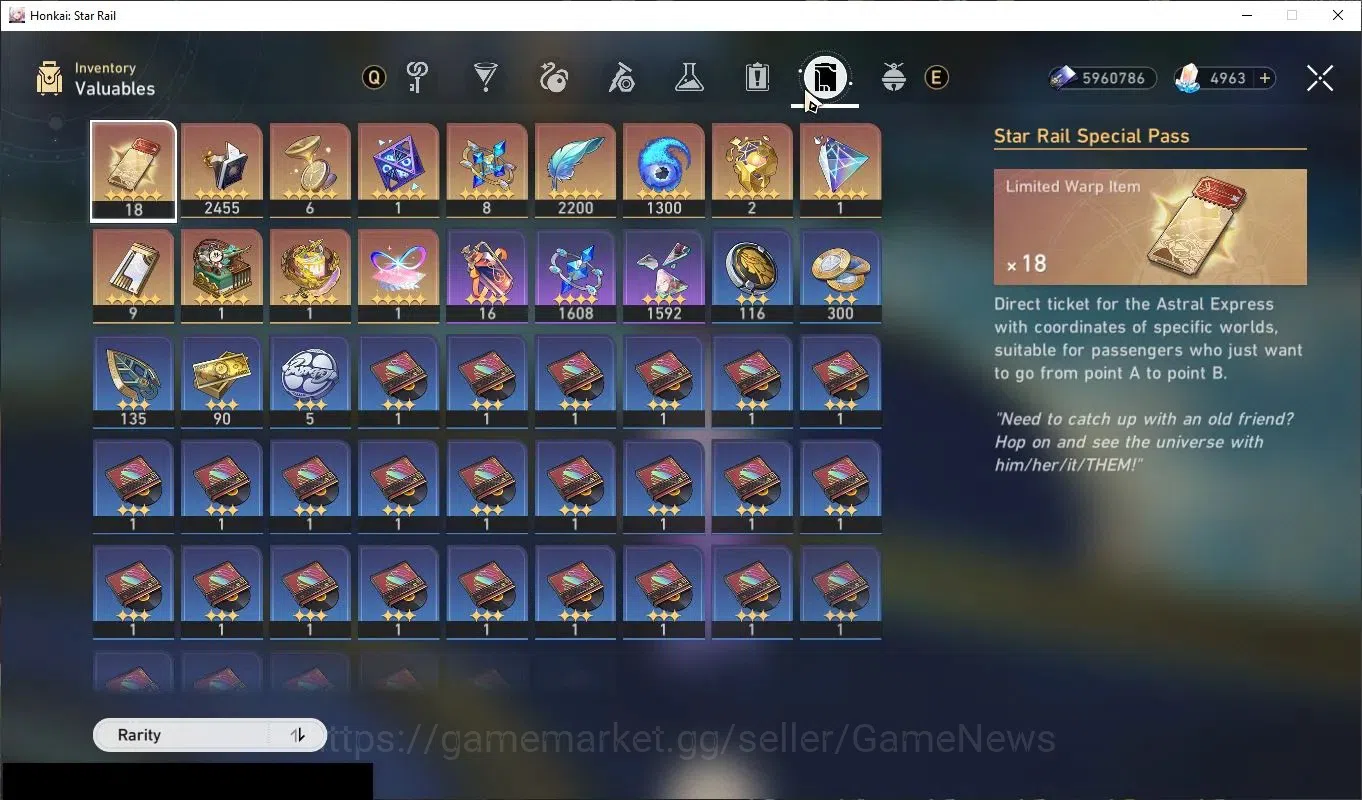Honkai Star Rail Accounts Others Asia|TL 70|3 PremTeam|22 Limited|(Firefly,The Herta,Acheron,Castorice,)+Sign Cyrene|2 GC|18 12