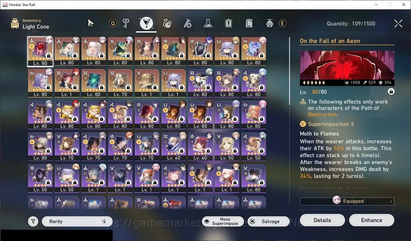 Honkai Star Rail Accounts Others Asia|TL 70|3 PremTeam|22 Limited|(Firefly,The Herta,Acheron,Castorice,)+Sign Cyrene|2 GC|18 6