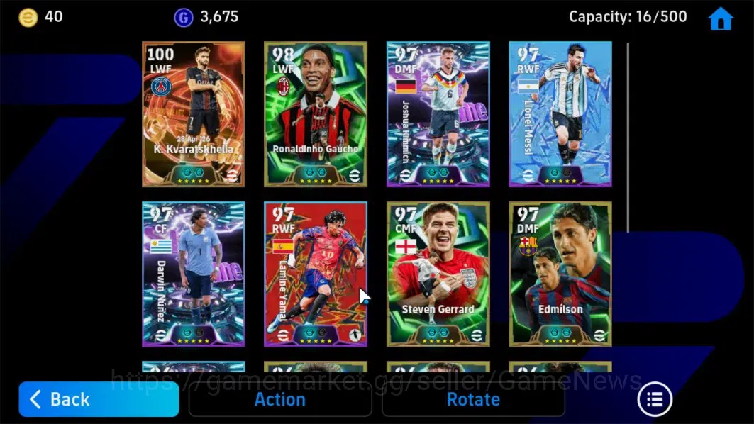 eFootball Accounts Android|BigTime Kvaratskela,Ronaldinho,AndriyShevh image 4