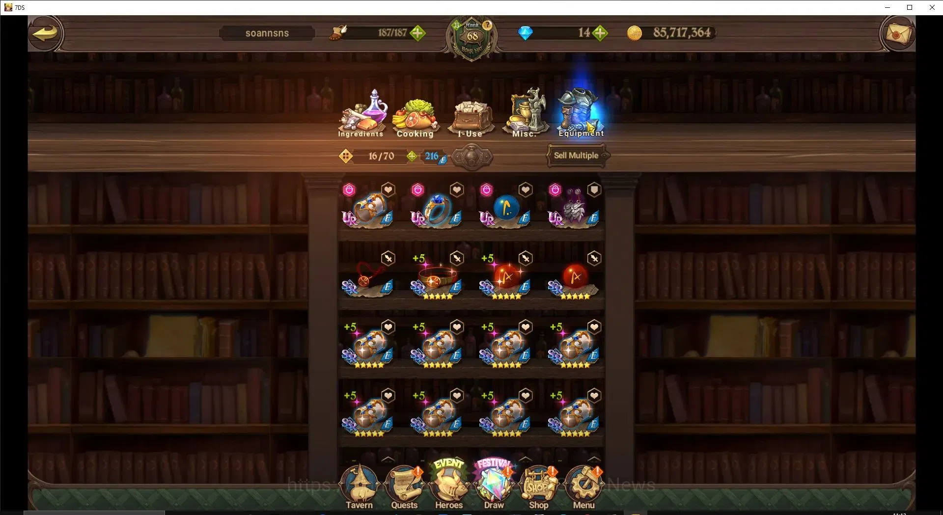 The Seven Deadly Sins: Grand Cross Accounts Global|2,8M CC|60 LS|5 LR+6 UR|NMeli3/6,Piety,Brun image 18