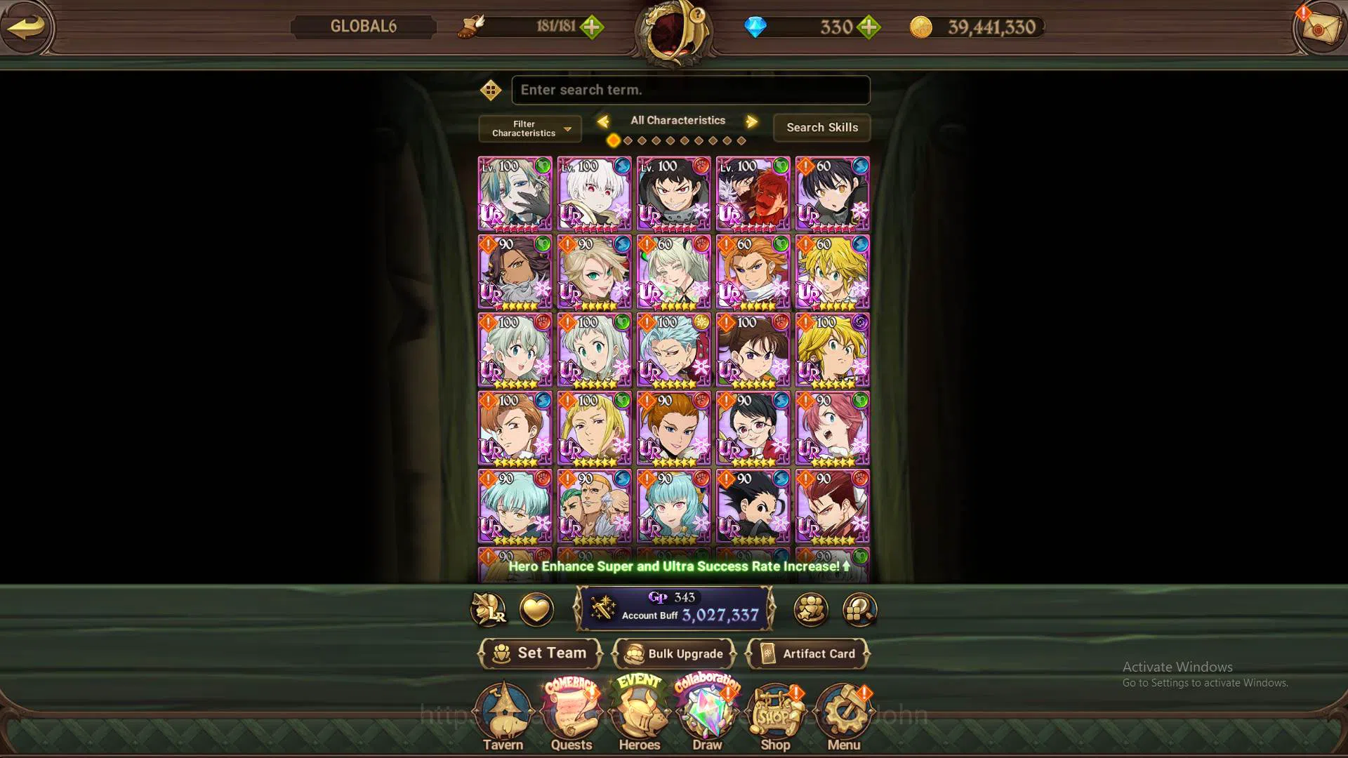 The Seven Deadly Sins: Grand Cross Accounts GLOBAL| CC|DM 330|Collab Full FF,Re-zero|6 UR Salo image 12