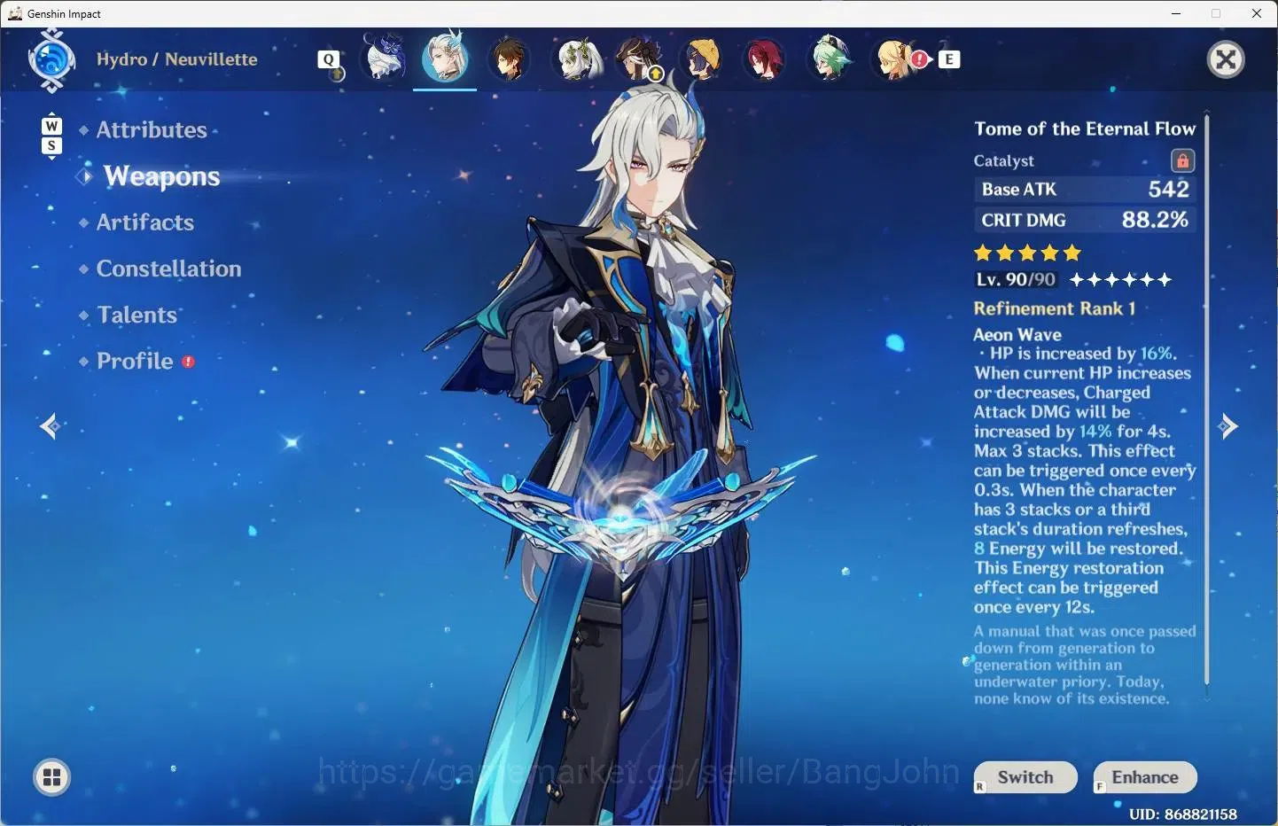 Genshin Impact Accounts ASIA | AR 55|9 Limit+1 Sign|Mavuika,Furina,Nahida, image 4
