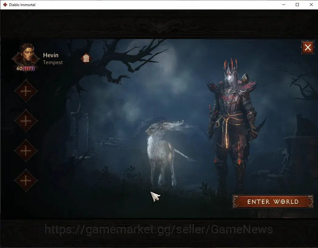 Diablo Immortal Accounts SA - Oza|CS ON|Lv60(1173)|Tempest|CR 48k|Reso 495| image 1