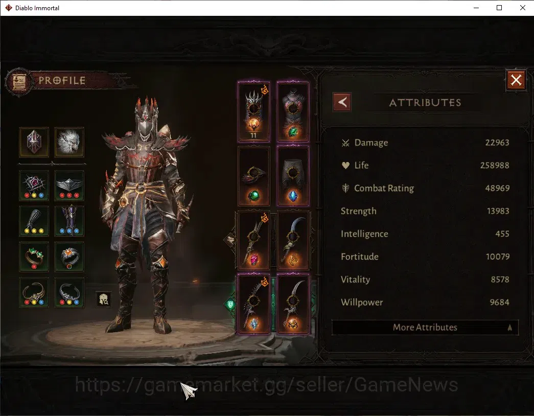 Diablo Immortal Accounts SA - Oza|CS ON|Lv60(1173)|Tempest|CR 48k|Reso 495| image 3