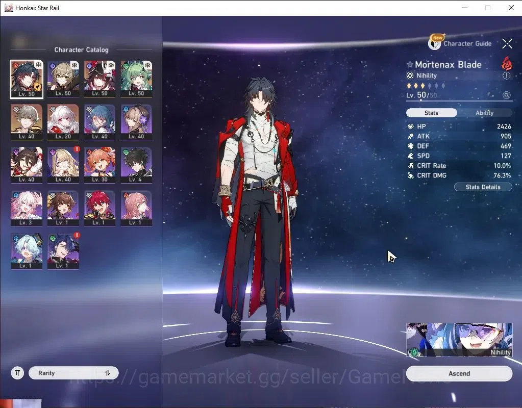 Honkai Star Rail Accounts Asia | TL 37 | 3 Limited | Mortenax Blade, Sparkle image 4