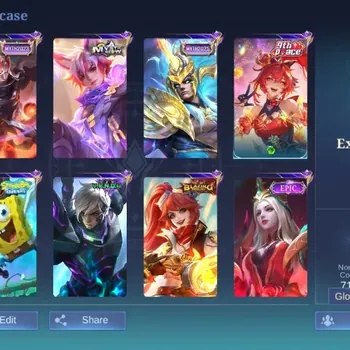 Mobile Legends: Bang Bang Accounts Collector Global|Skin 175|Expert|PACE Fanny,Blazing Layla+Esmeralda,V.E.N.O.M