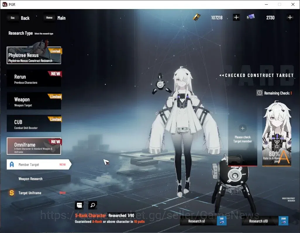 Punishing: Gray Raven Accounts End-Game EU|Lvl.99|107k BC 27,8k EC|[SS Watanabe,S Liv,S Teddy,SS Lilith,S Lucia CW,S 11