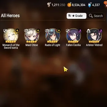 Epic Seven Accounts High-End GLOBAL UnVerif|NewEra|6 ML(Monarch Iseria,RueleLight,Ab Vildred,etc)+Hecate,AS