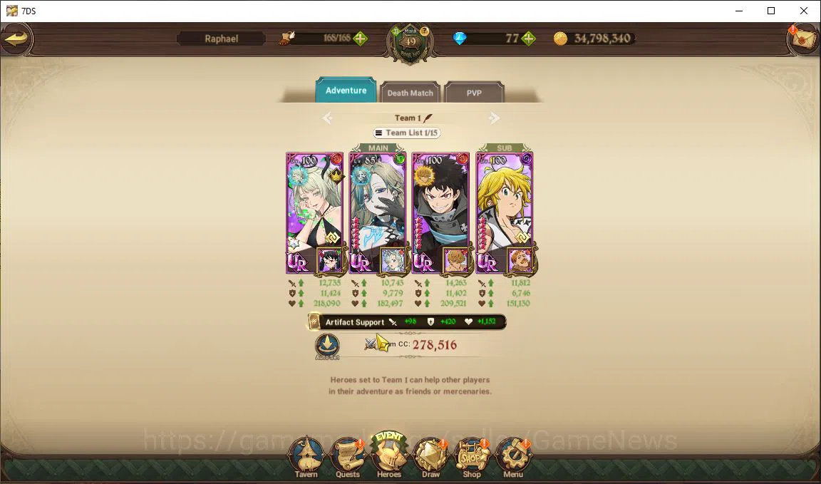 The Seven Deadly Sins: Grand Cross Accounts Starter Asia |1,4M CC| 1 Seventh Spring Box | 1 LR+4 UR+Collab 6