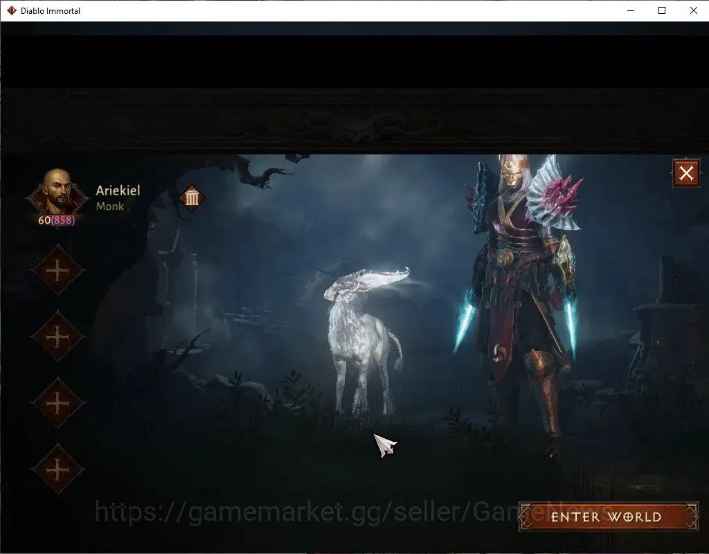 Diablo Immortal Accounts SEA - Verathiel|CS ON|Lv60(858)| Monk |CR 44k|Reso image 1