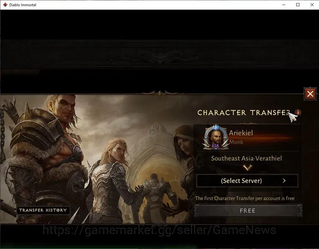 Diablo Immortal Accounts SEA - Verathiel|CS ON|Lv60(858)| Monk |CR 44k|Reso image 2
