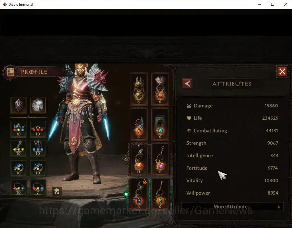 Diablo Immortal Accounts SEA - Verathiel|CS ON|Lv60(858)| Monk |CR 44k|Reso image 3