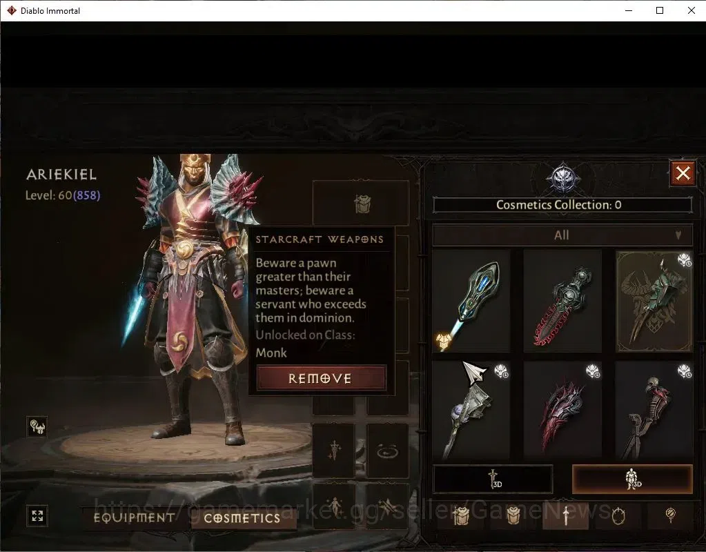 Diablo Immortal Accounts SEA - Verathiel|CS ON|Lv60(858)| Monk |CR 44k|Reso image 8