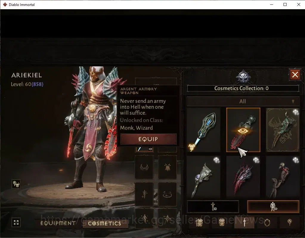 Diablo Immortal Accounts SEA - Verathiel|CS ON|Lv60(858)| Monk |CR 44k|Reso image 9
