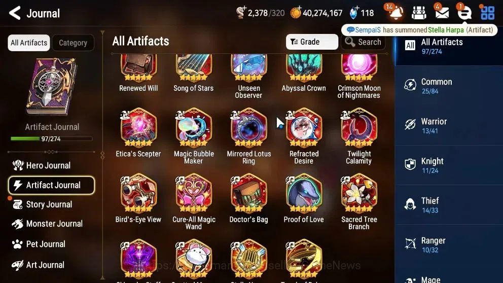 Epic Seven Accounts High-End GLOBAL UnVerif|21 ML(Dark Diene,Rhiana&Luc,HarSeti,etc)+Stark,Setsuka,etc|AUTO WB|Skin Tic+2K 15
