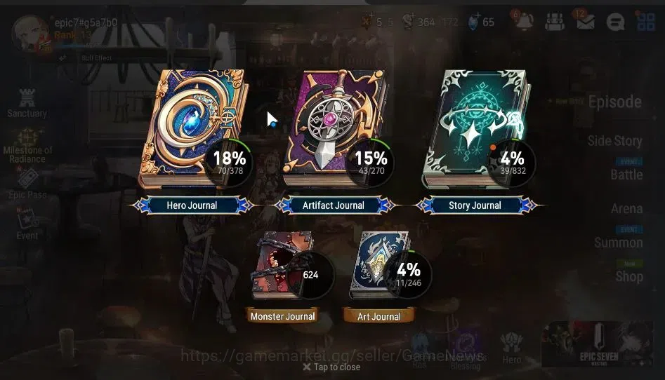 Epic Seven Accounts Starter Global Unverif|New Era|2 ML(Salome, US Shadow)+ Setsuka, Roana, Eligos, Fenne, etc|PoH ON|3,5K 3