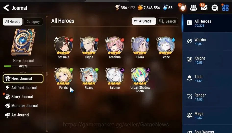Epic Seven Accounts Starter Global Unverif|New Era|2 ML(Salome, US Shadow)+ Setsuka, Roana, Eligos, Fenne, etc|PoH ON|3,5K 5