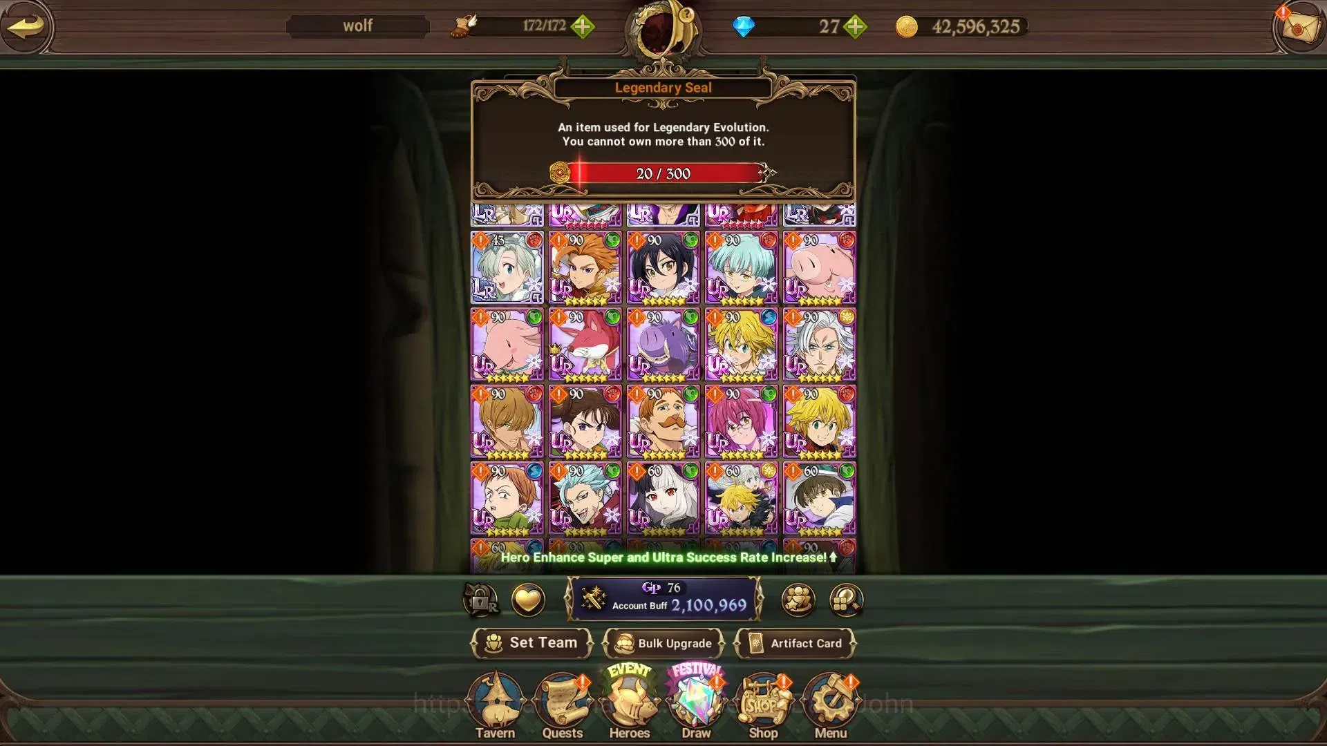 The Seven Deadly Sins: Grand Cross Accounts Global | 2.1M CC| 20 LS |LR Mesis 5/6|UR KOP Trist image 4