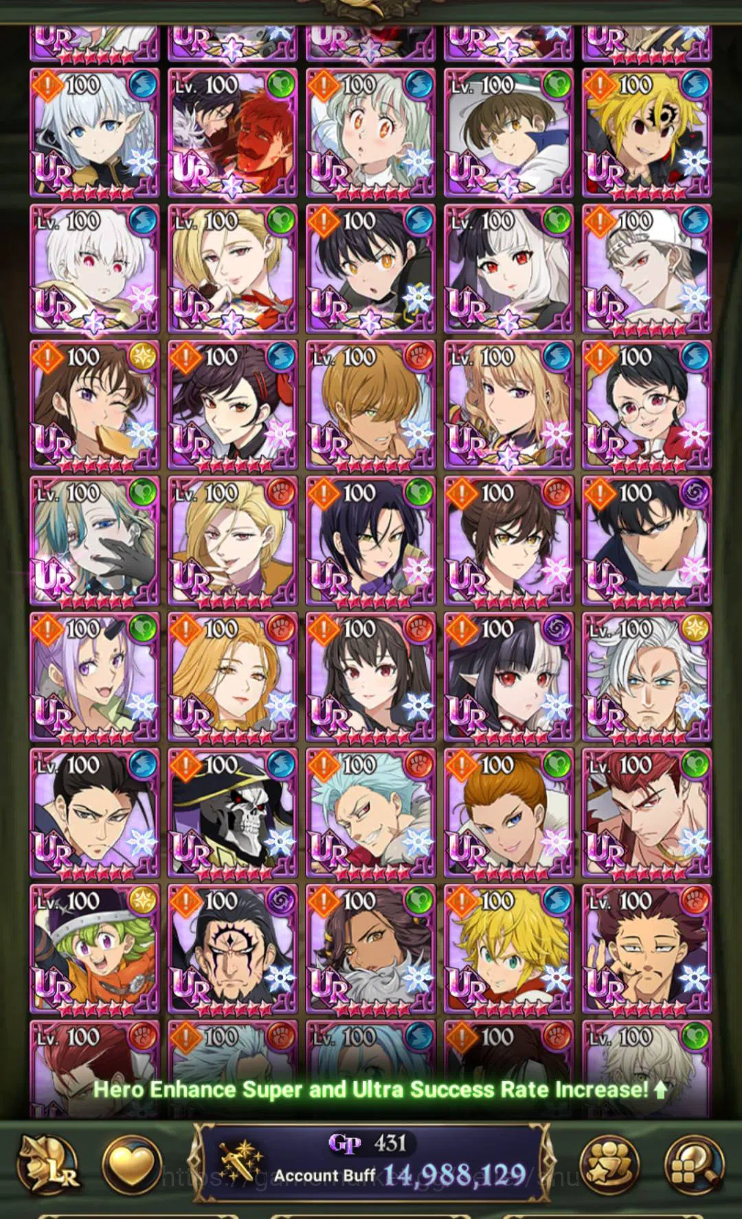 The Seven Deadly Sins: Grand Cross Accounts GLOBAL | 17 LR | 15M Acc | Fest Salos Fest Escanor image 2