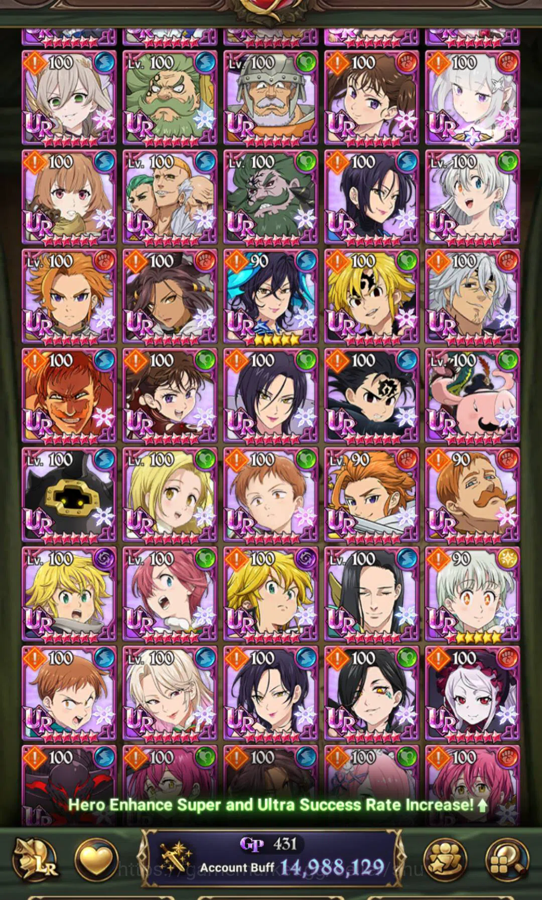 The Seven Deadly Sins: Grand Cross Accounts GLOBAL | 17 LR | 15M Acc | Fest Salos Fest Escanor image 4