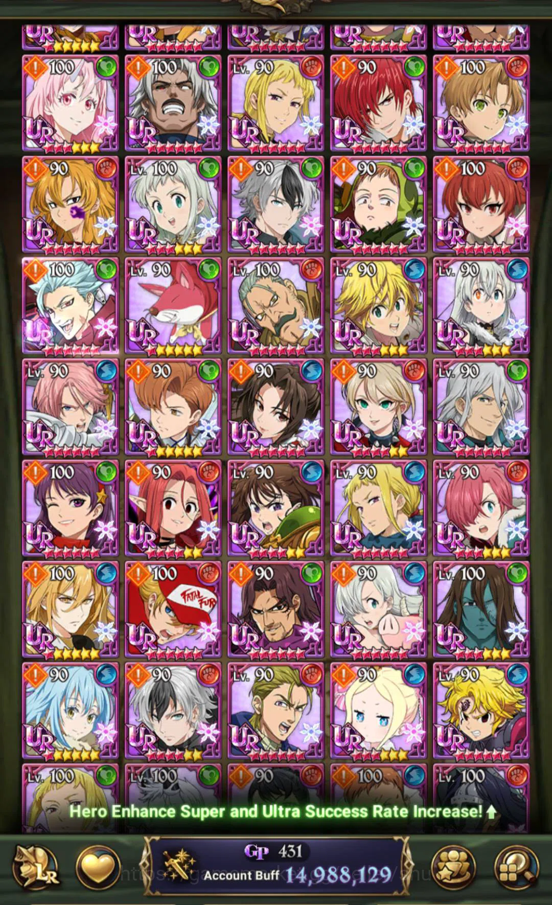 The Seven Deadly Sins: Grand Cross Accounts GLOBAL | 17 LR | 15M Acc | Fest Salos Fest Escanor image 6
