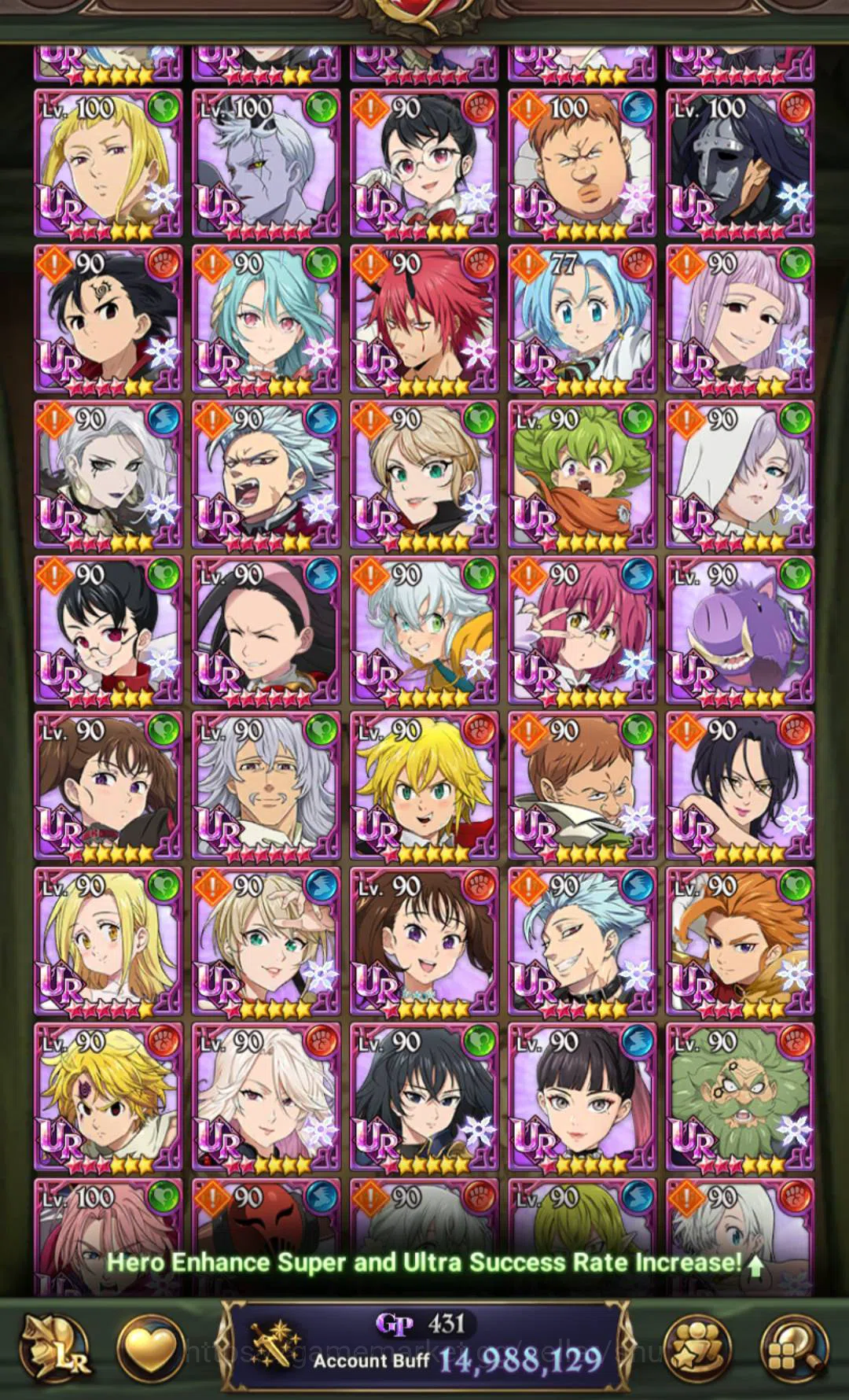 The Seven Deadly Sins: Grand Cross Accounts GLOBAL | 17 LR | 15M Acc | Fest Salos Fest Escanor image 7