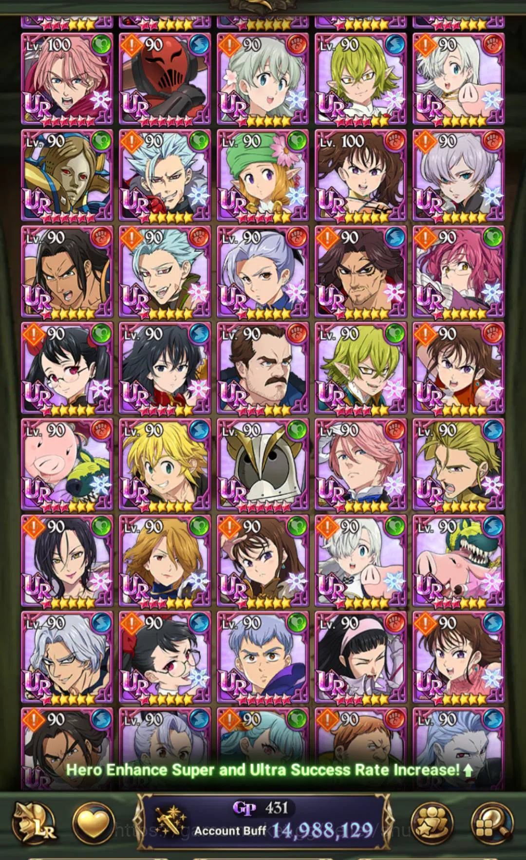 The Seven Deadly Sins: Grand Cross Accounts GLOBAL | 17 LR | 15M Acc | Fest Salos Fest Escanor image 8