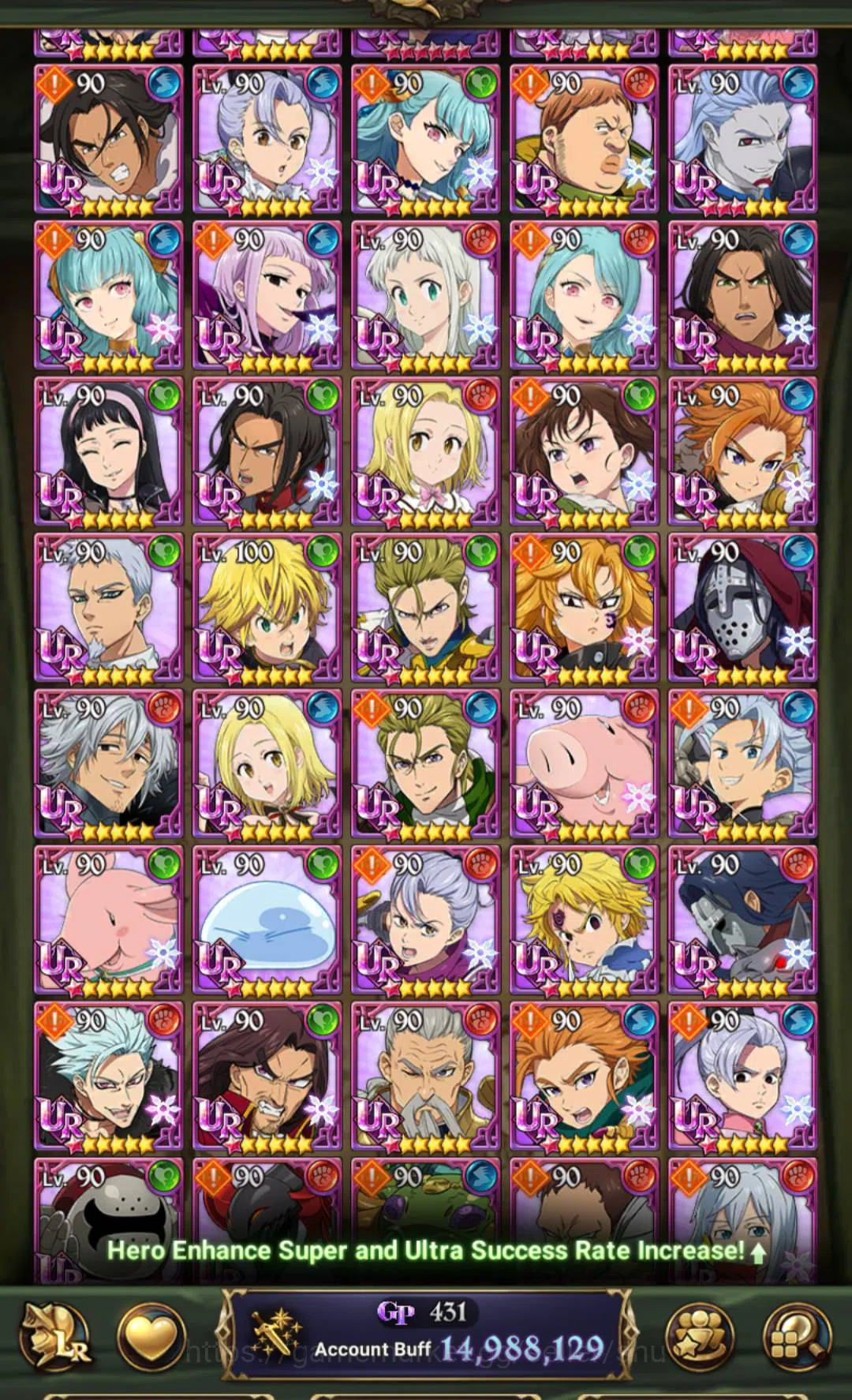 The Seven Deadly Sins: Grand Cross Accounts GLOBAL | 17 LR | 15M Acc | Fest Salos Fest Escanor image 9