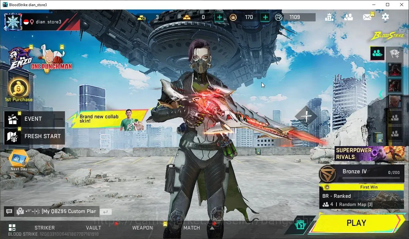 Blood Strike Accounts Rare Skin ASIA |Eternal Spear-Relic|4 Legendary 1