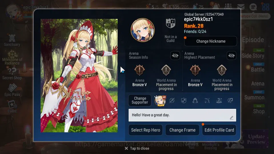 Epic Seven Mid-Tier GLOBAL UnVerif|4 ML(Architec Leika,DD Ray,US Choux image 1