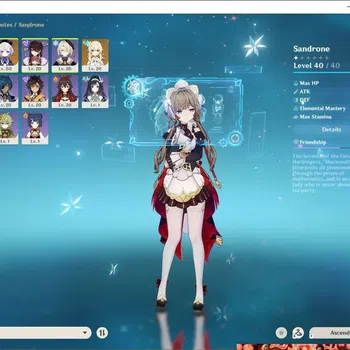 Genshin Impact Accounts Starter ASIA Starter|AR 34|0(*5 Char) + 1 Limited (Sandrone)+CharSTD (Qiqi,Beidou,ETC)|MC
