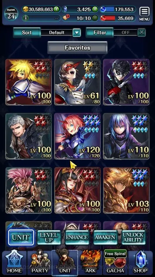 Last Cloudia Accounts GLOBAL|Rank 24|Collab [S Aileron,Joker,Nero,DL Rim image 1