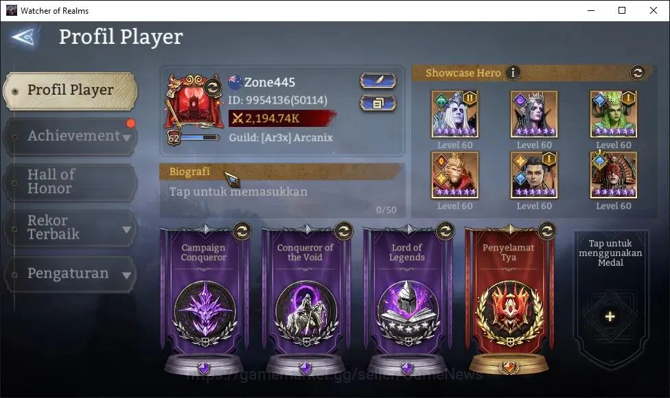 Watcher of Realms Accounts GLOBAL 50x|2,1M Power|6 Lord[Oren,LayaA1,Nastya,Et image 2