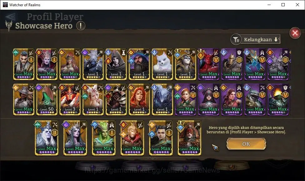 Watcher of Realms Accounts GLOBAL 50x|2,1M Power|6 Lord[Oren,LayaA1,Nastya,Et image 9
