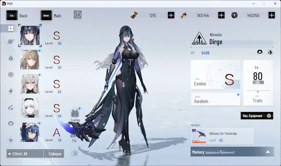 Punishing: Gray Raven Accounts ASIA|Lv 45 | [S Nirvantia,S Crepuscule,S LuciaCW,S image 11