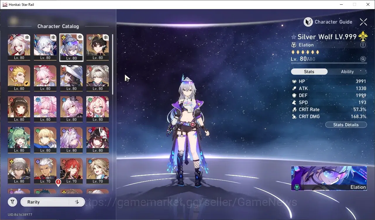 Honkai Star Rail Accounts Others Asia|TL 70|5 PremTeam|20 Limited| (SW999 E1,Castorice,YaoGuang,Evernight)+Sign 1