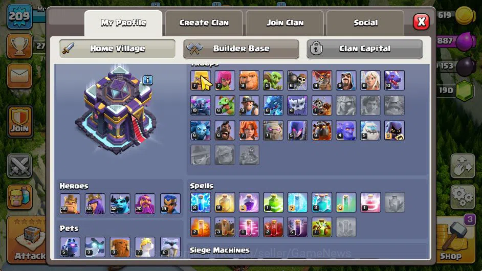 Clash of Clans Accounts TH 15-BH 8|LV 209|TROPHY 2780|HH 7|BK 36,AQ 55,GW  image 9