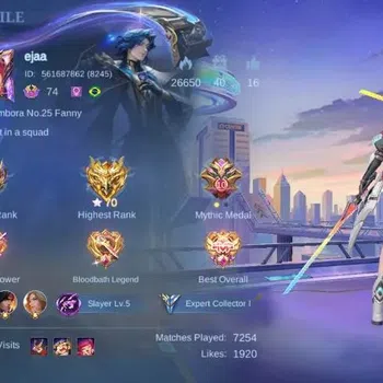 Mobile Legends: Bang Bang Accounts Collector Global|Skin 205|Expert|KOF Karina,Collector Natalia,Lightborn