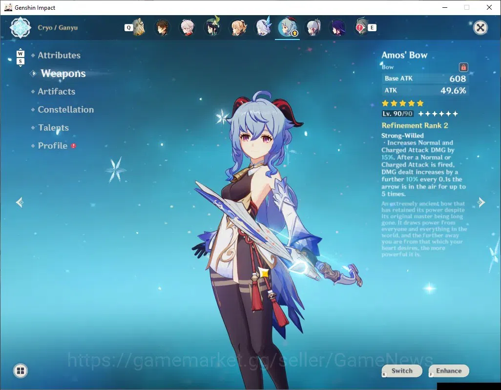 Genshin Impact Accounts ASIA|AR60|PremTeam Mavu,Neuvil,Zibai|21Limit+17(*5 image 10