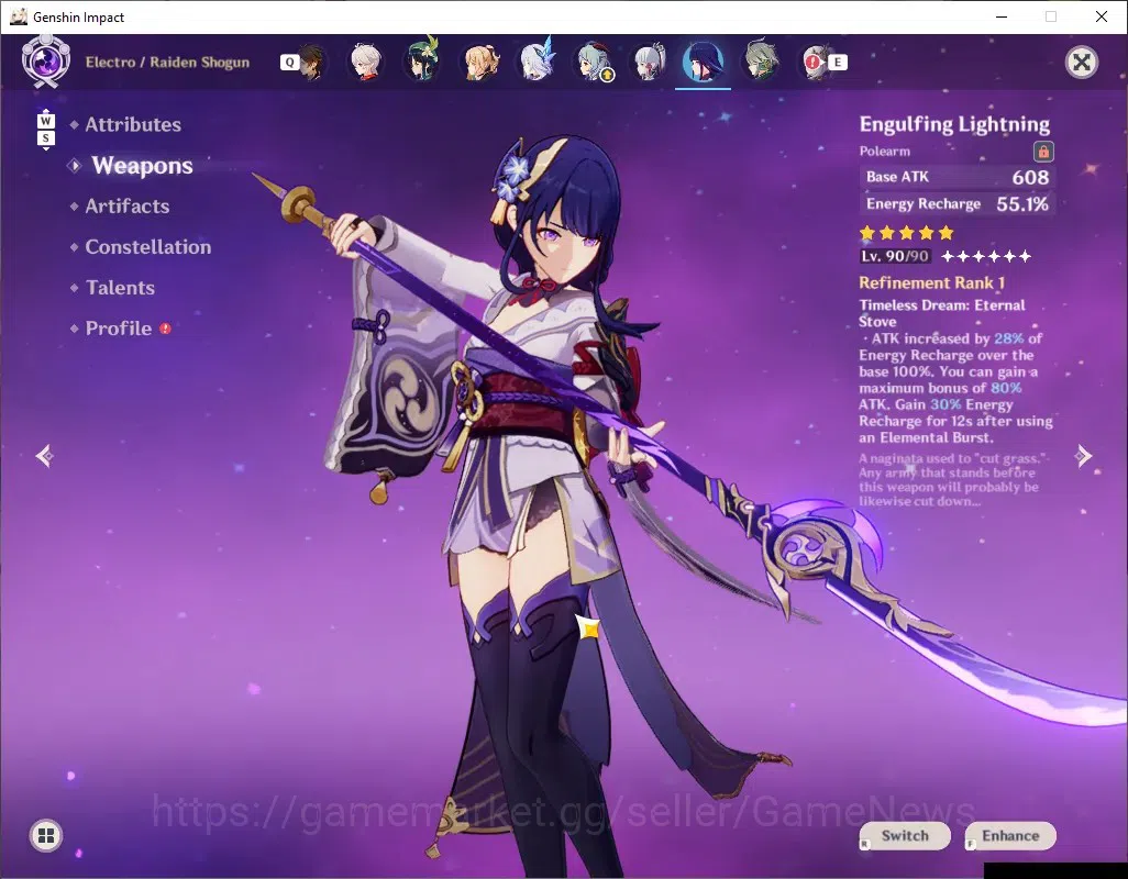 Genshin Impact Accounts ASIA|AR60|PremTeam Mavu,Neuvil,Zibai|21Limit+17(*5 image 12