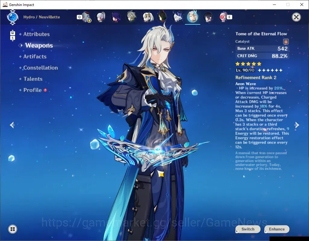 Genshin Impact Accounts ASIA|AR60|PremTeam Mavu,Neuvil,Zibai|21Limit+17(*5 image 13