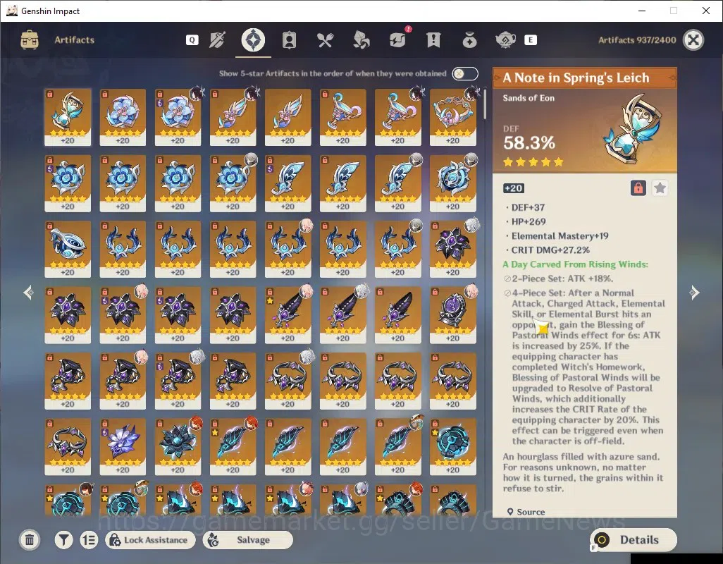 Genshin Impact Accounts ASIA|AR60|PremTeam Mavu,Neuvil,Zibai|21Limit+17(*5 image 20