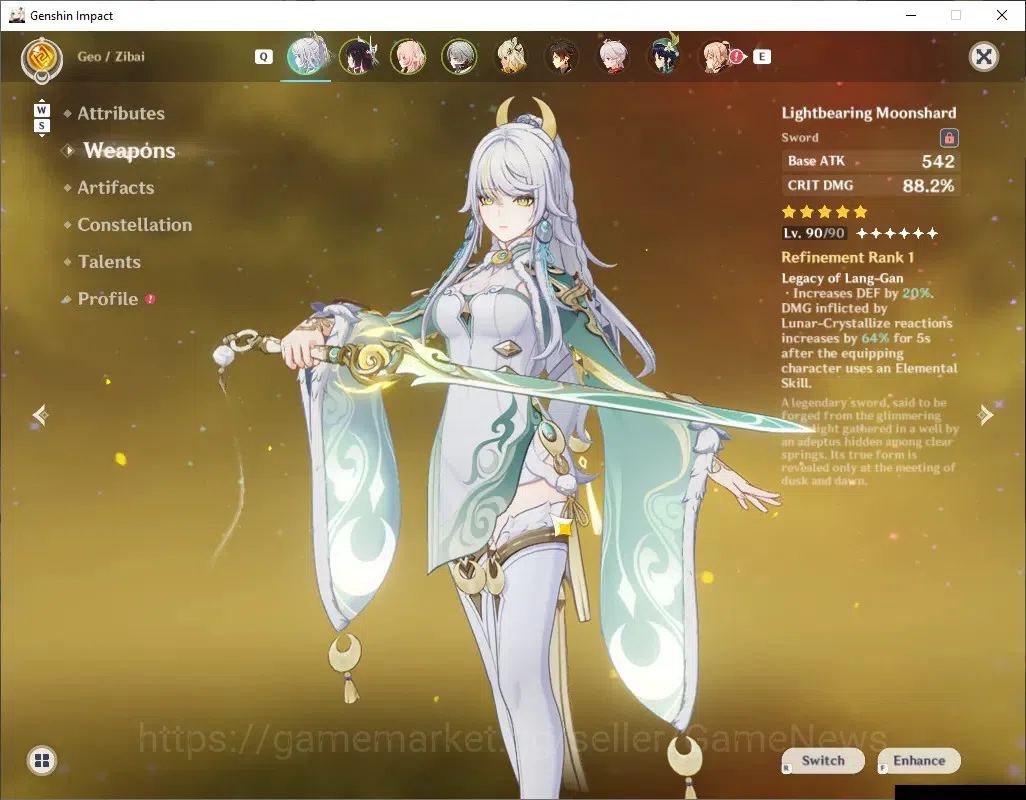 Genshin Impact Accounts ASIA|AR60|PremTeam Mavu,Neuvil,Zibai|21Limit+17(*5 image 7