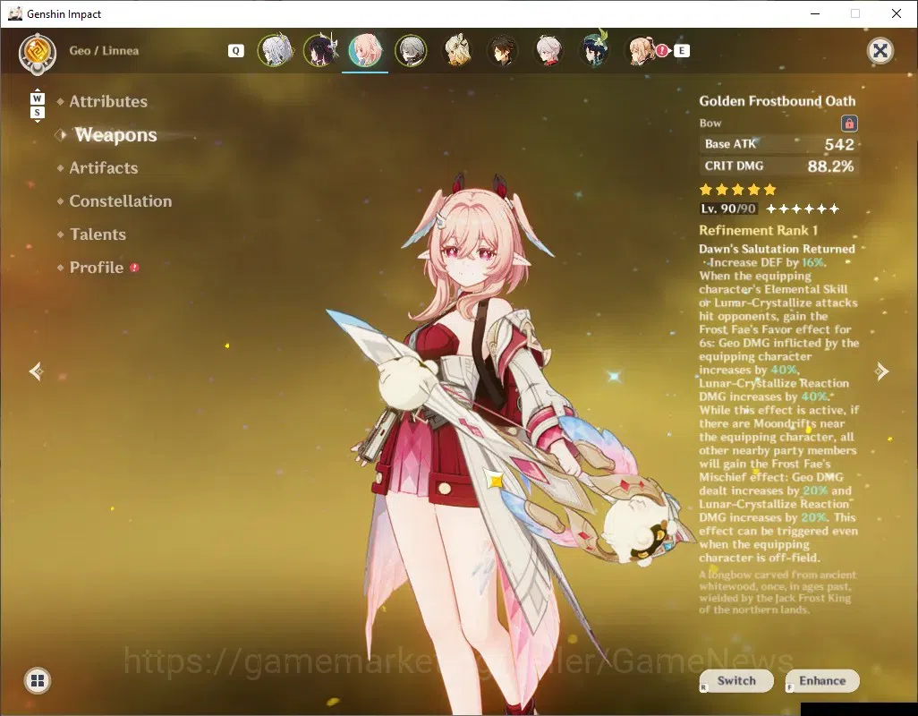 Genshin Impact Accounts ASIA|AR60|PremTeam Mavu,Neuvil,Zibai|21Limit+17(*5 image 8