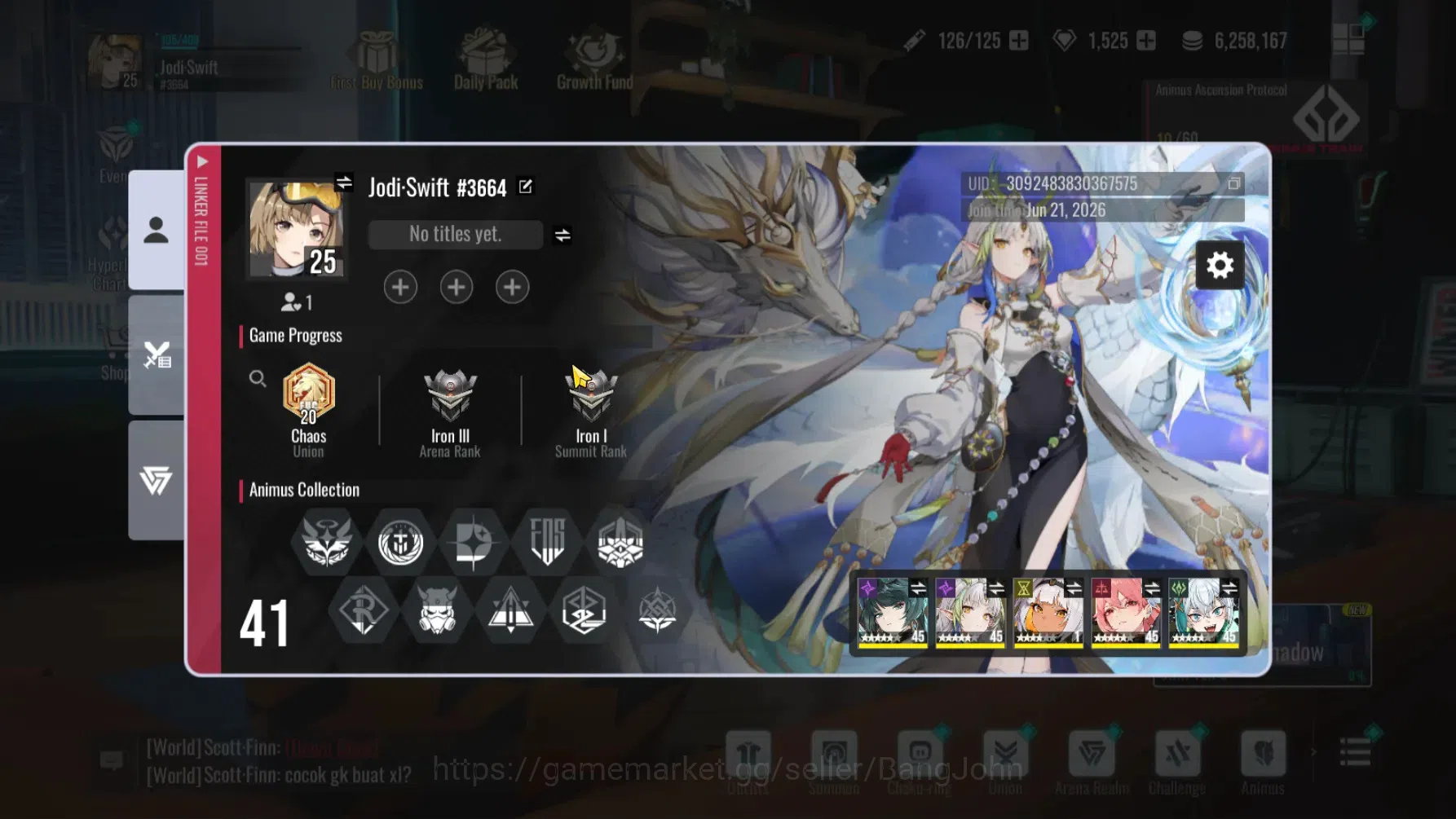 Etheria: Restart Accounts GLOBAL | Starter Lvl 25 | 11 SSR Char | MC Costume image 14