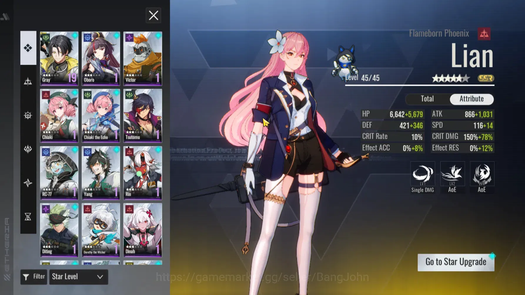 Etheria: Restart Accounts GLOBAL | Starter Lvl 25 | 11 SSR Char | MC Costume image 4