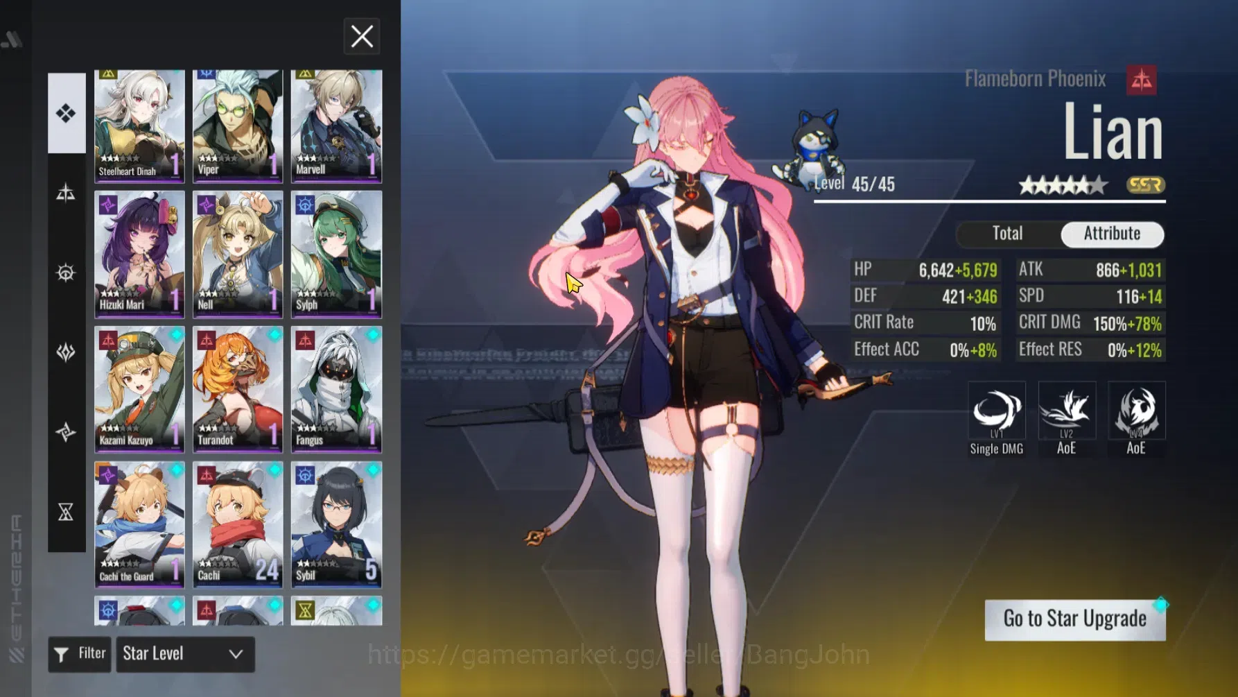 Etheria: Restart Accounts GLOBAL | Starter Lvl 25 | 11 SSR Char | MC Costume image 5