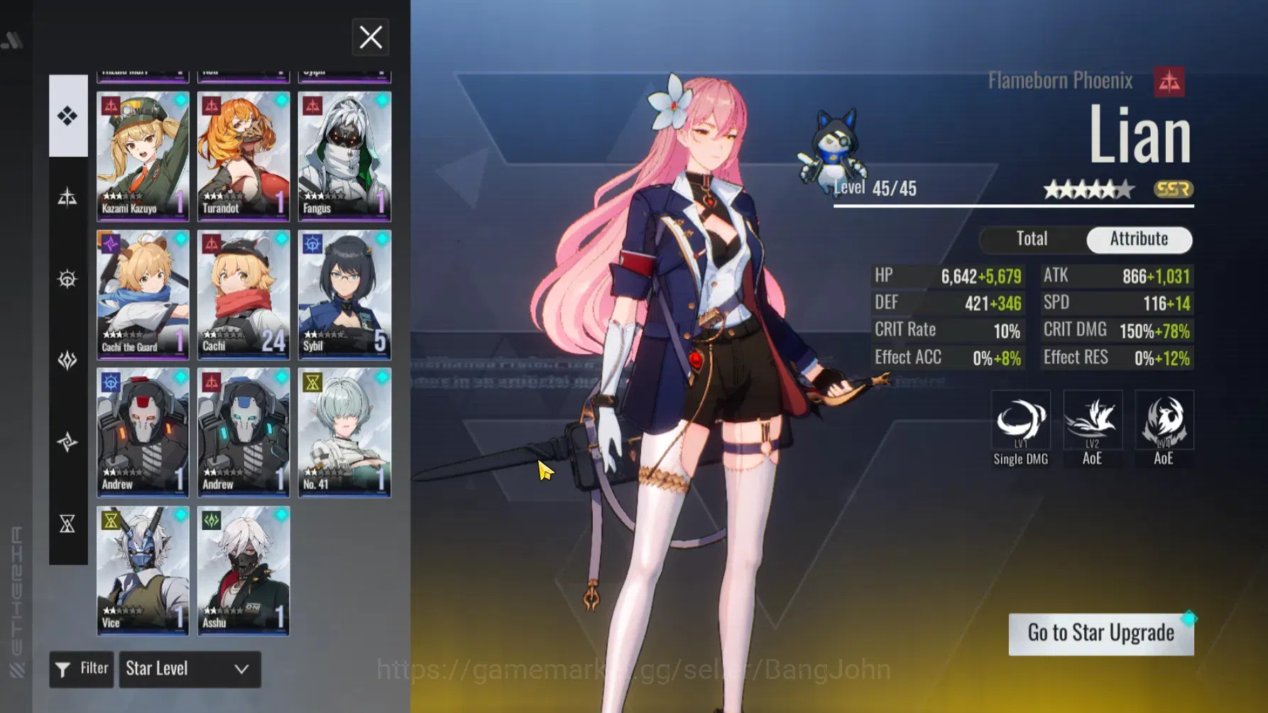 Etheria: Restart Accounts GLOBAL | Starter Lvl 25 | 11 SSR Char | MC Costume image 6