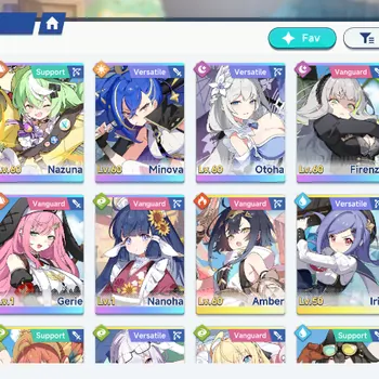 Stella Sora Accounts Global Lv 34|9 SSR, 4 Limited|(Firstlight Noya T5+Sign, Firenze T1+Sign, Otoha, Chitose)|Nanoha